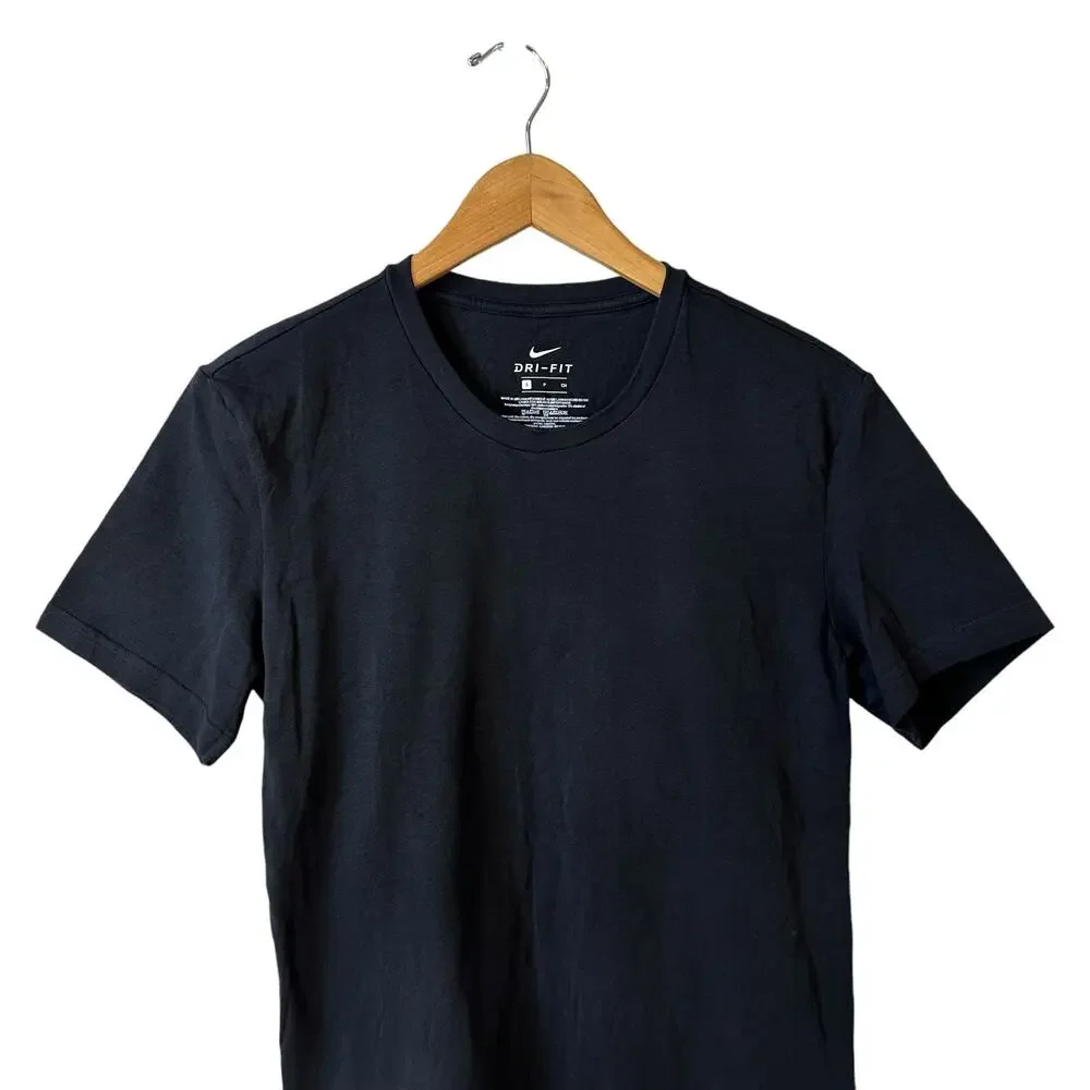 Nike Mens Dri Fit Short Sleeve Crew Neck T-Shirt Black Size Small Activewear New
